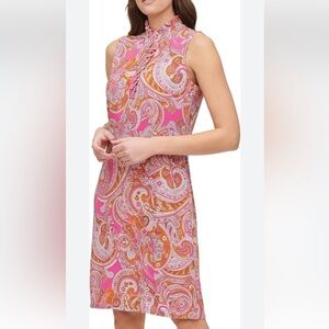 Tommy Hilfiger Paisley Pink Sleeveless Dress